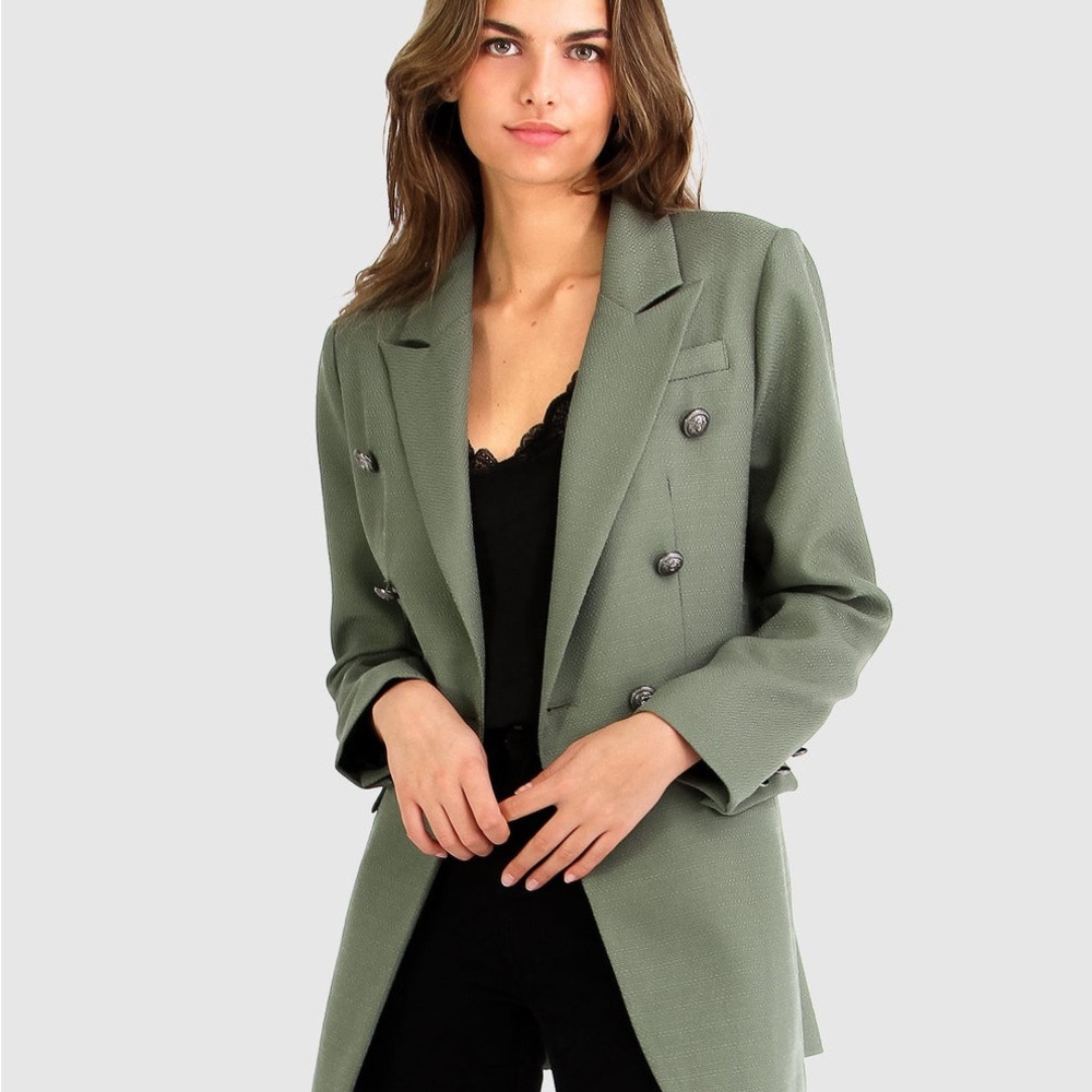 Belle bloom Princess Polina Textured Weave Blazer - Military sizeL
